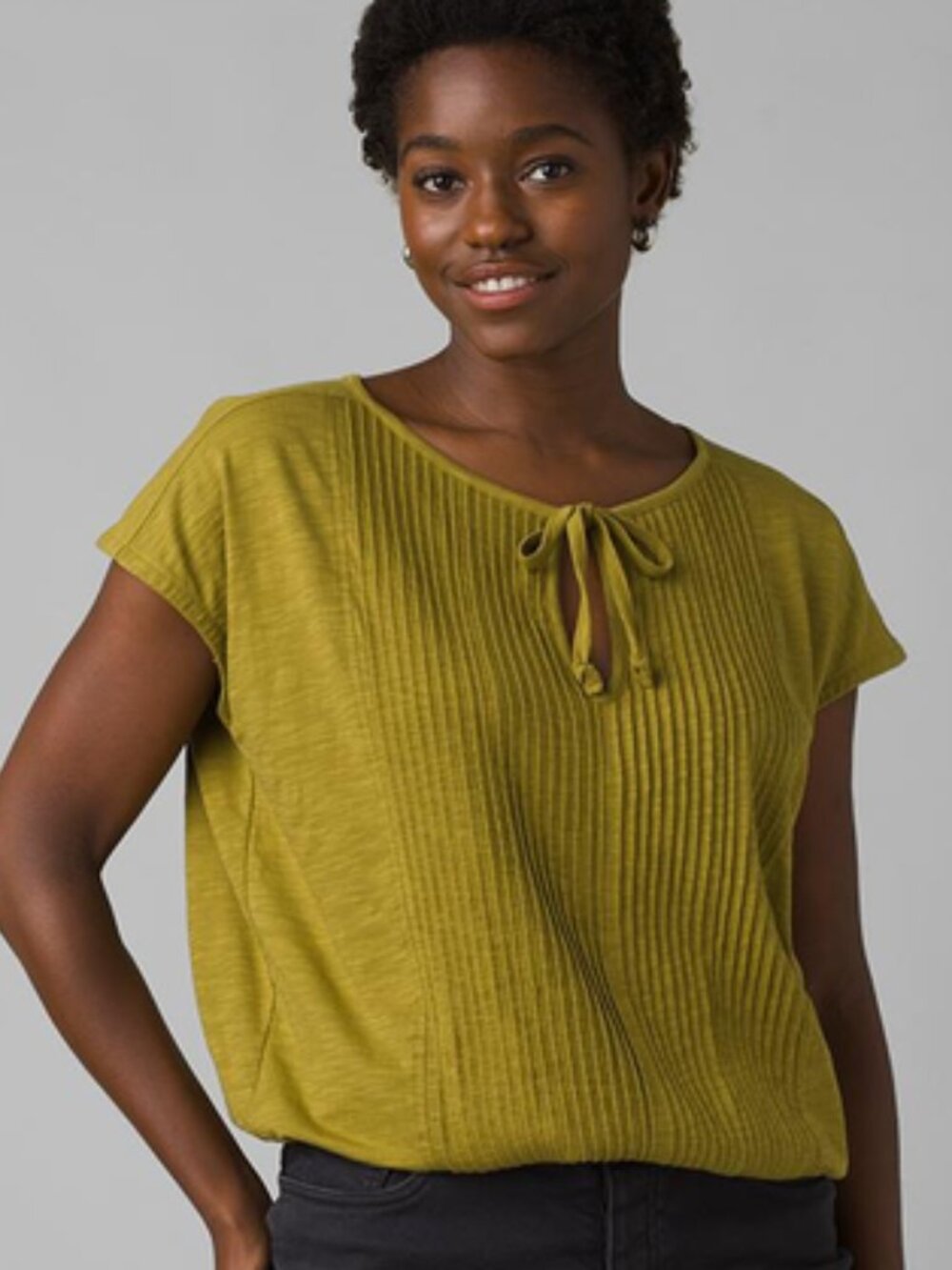 Prana Ocupas Popover Blouse/Top Sweet Grass Green Size S NWT